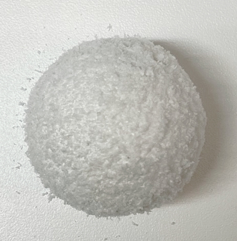 80mm diameter polystyrene Snow Effect Snowball - solid