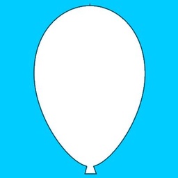 Pack of 5 - 568mm Polystyrene 2D Balloons - plain white